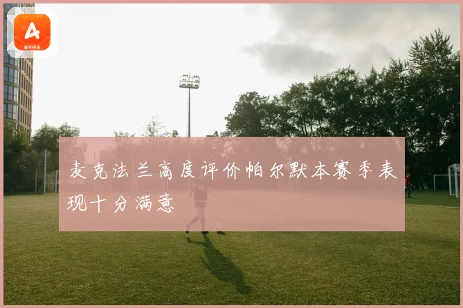 麦克法兰高度评价帕尔默本赛季表现十分满意
